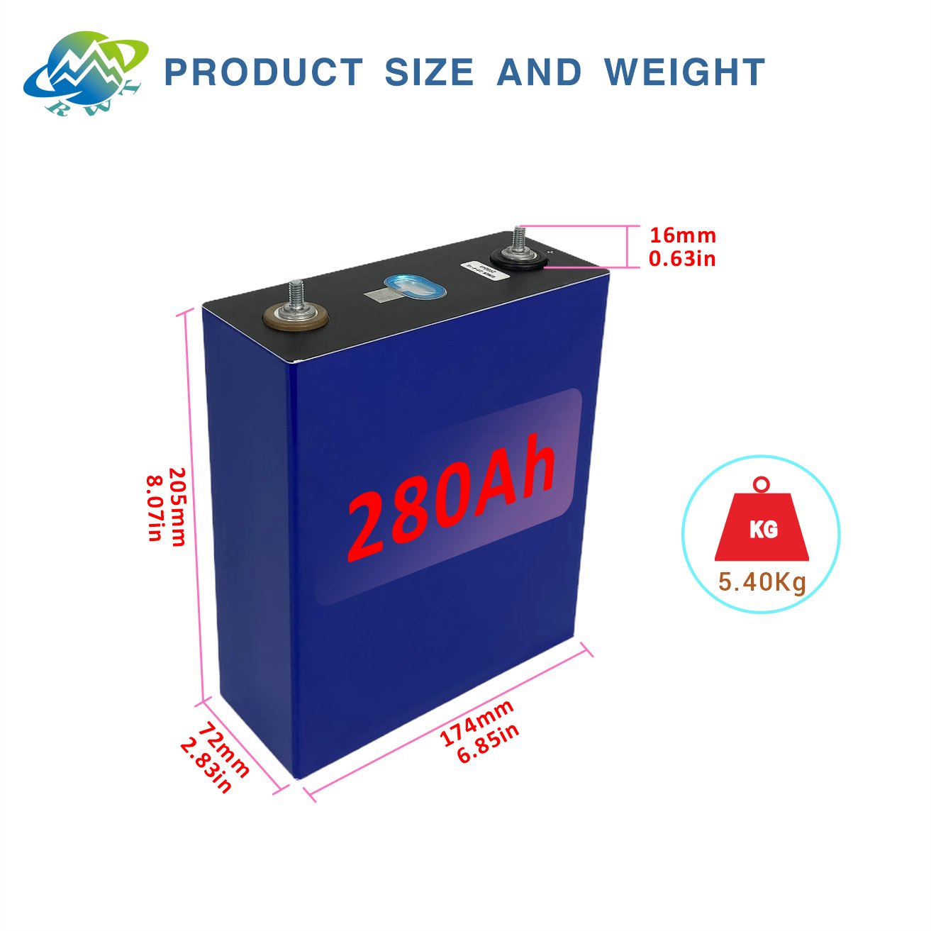 RWT Best CATL 3.2V 280ah 302ah LiFePO4 Lithium ion Battery Cell for 12V 24V 48V off-grid Solar Power Storage System Pack