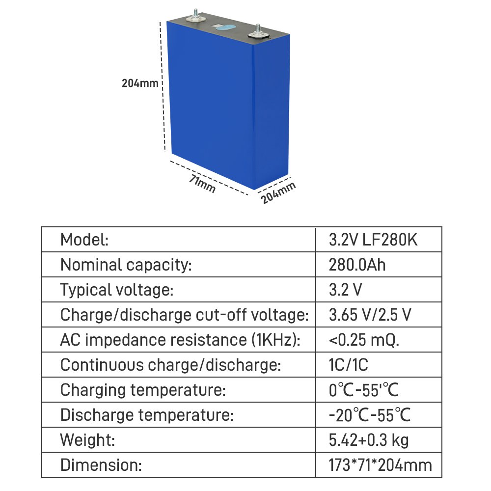 A Grade LF280k lifepo4 cells 8000Cycles3.2v prismatic 280ah cells 150ah 320Ah 340Ah lithium ion batteries 314ah lifepo4 battery