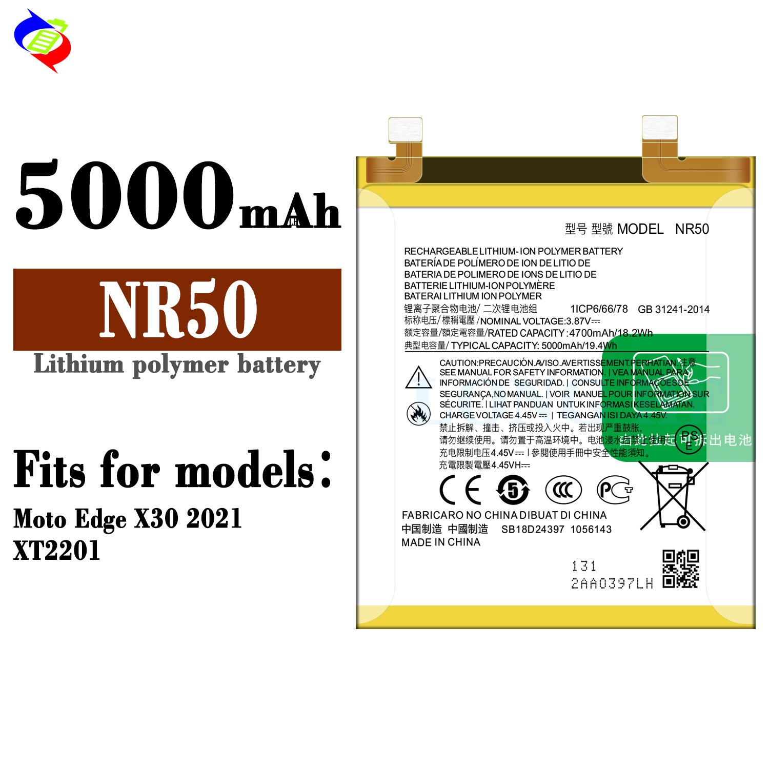 Applicable to for Motorola mobile phone Edge X30 NR50 5000mAh Original mobile phone battery wholesale