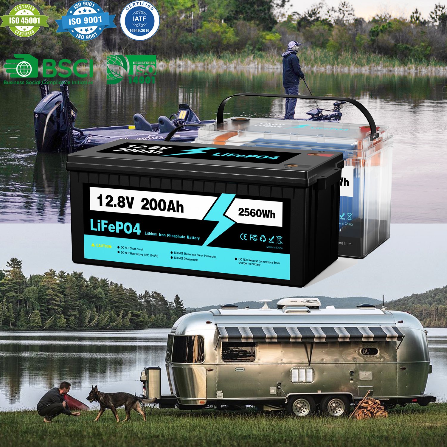 12V 24V 48V 60V Lithium Lifepo4 50AH 100AH 200AH Ebike RV Battery Module Lead Acid Battery