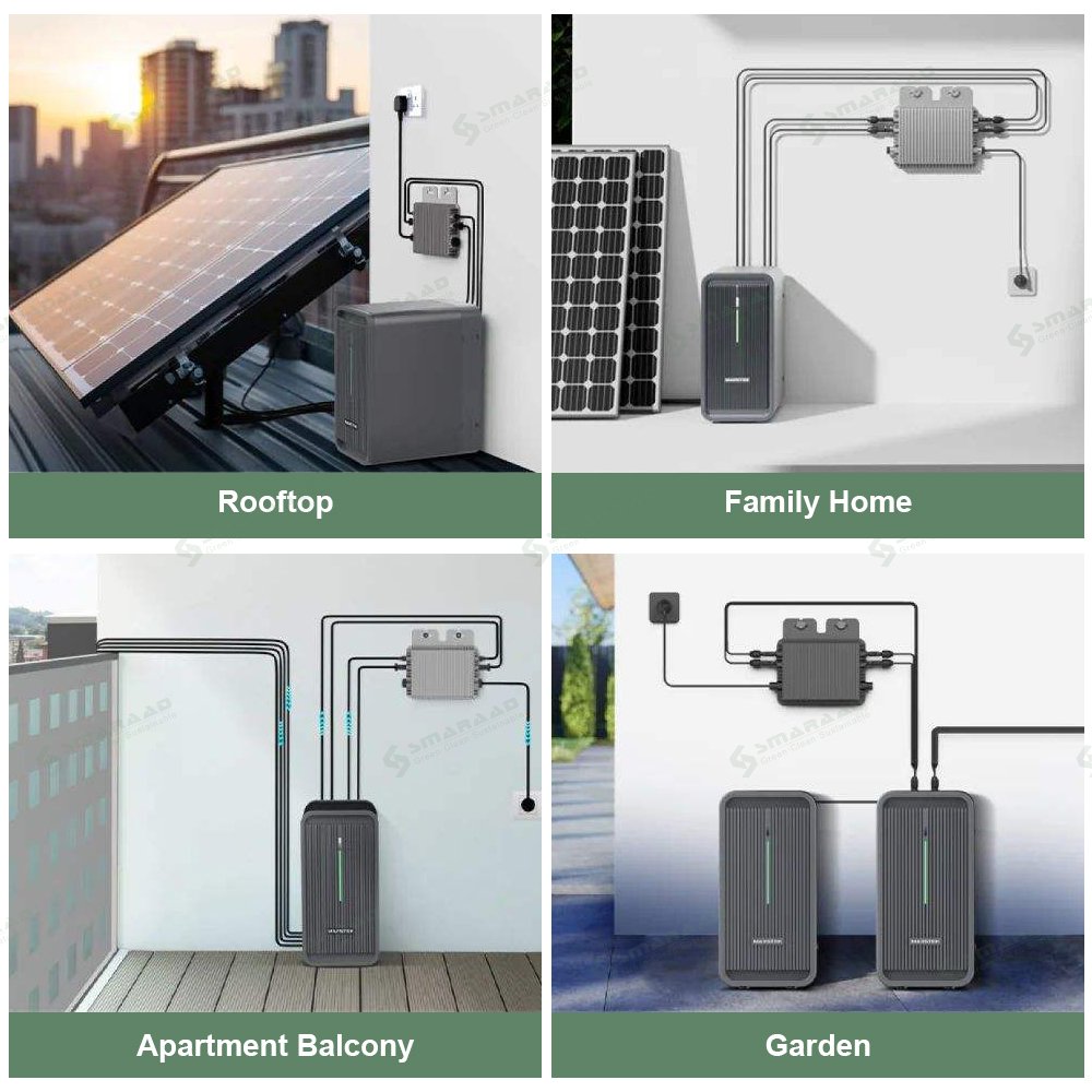 German Stock Balcony Solar 2.2KW Battery Hybrid Solar Power System Marstek Balcony Storage Solar Storage Battery