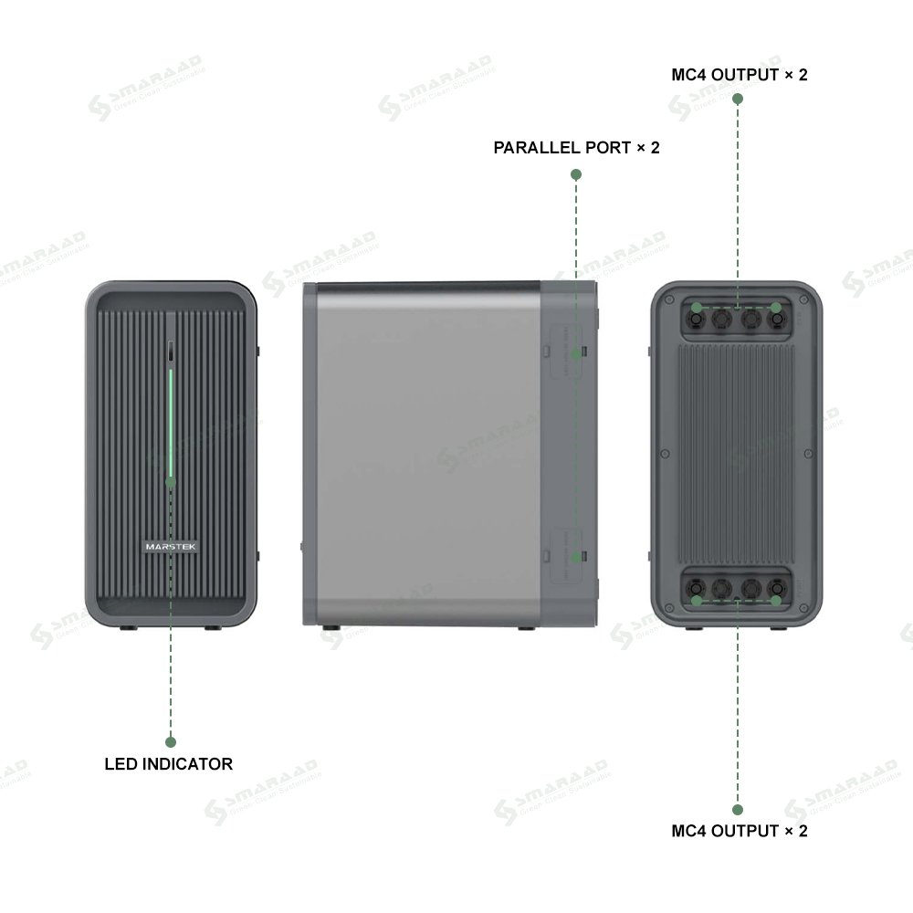 German Stock Balcony Solar 2.2KW Battery Hybrid Solar Power System Marstek Balcony Storage Solar Storage Battery