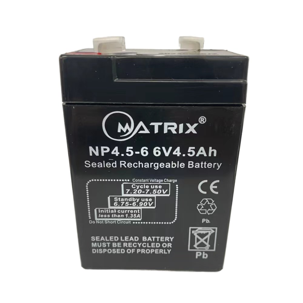Matrix 6V4.5Ah Np4.5-6 Wholesale Fine Quality Toy Car Maintenance Free Lead Acid Battery Lighting Lead Acid Battery