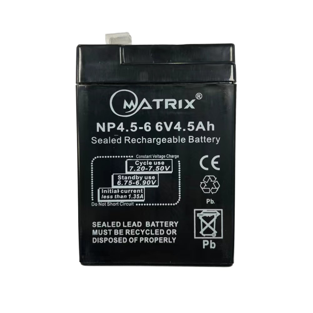 Matrix 6V4.5Ah Np4.5-6 Wholesale Fine Quality Toy Car Maintenance Free Lead Acid Battery Lighting Lead Acid Battery