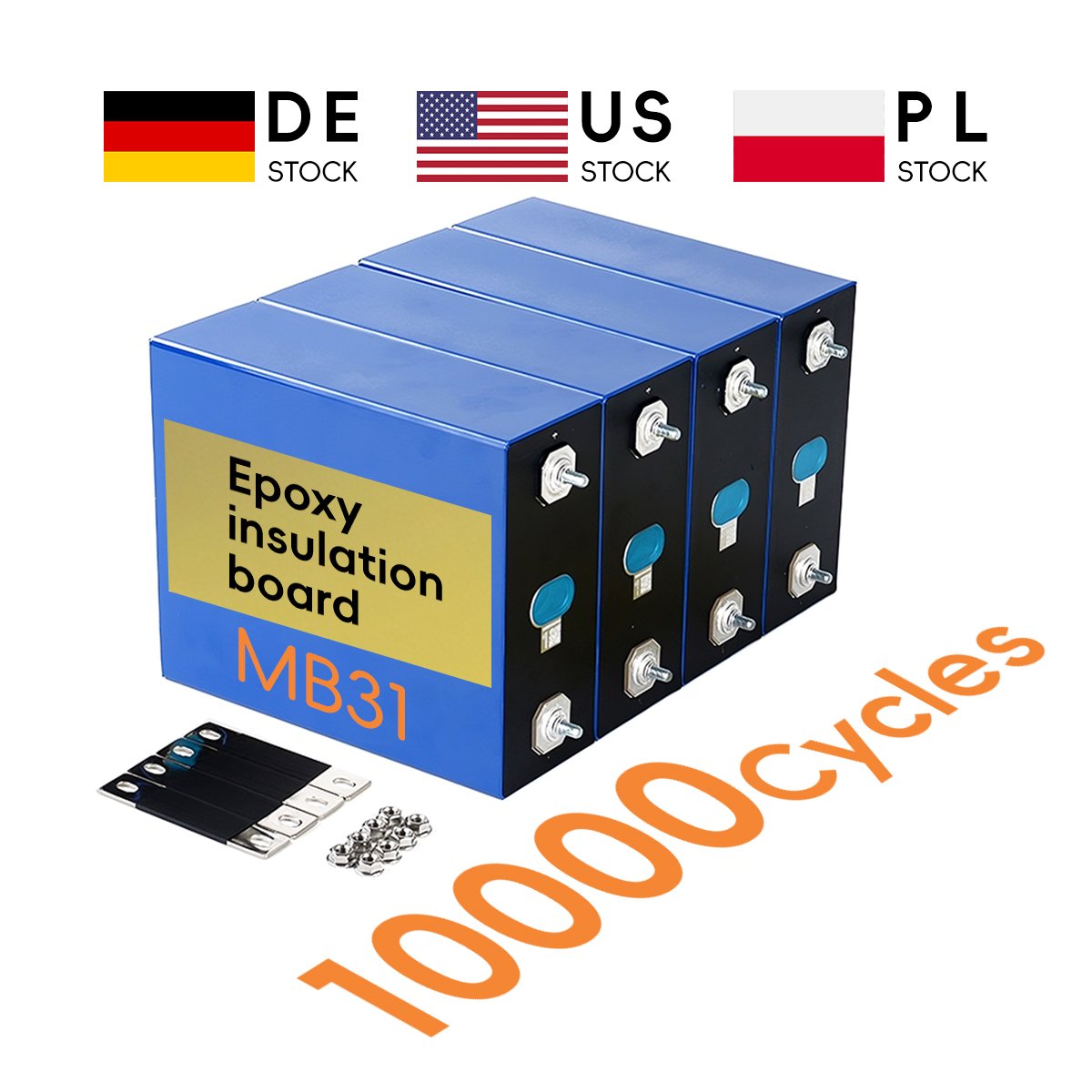 EVE330Ah MB31 HSEV LiFePO4 Lithium Cell 314Ah 3.2V 8000 Cycles LFP Lifepo4 eu Stock Lithium Ion Batteries