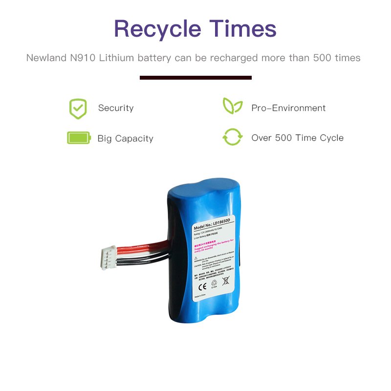 OEM POS Terminal Battery for Newland N910 NL18650 LD18650A LD18650D Rechargeable Lithium ion Battery