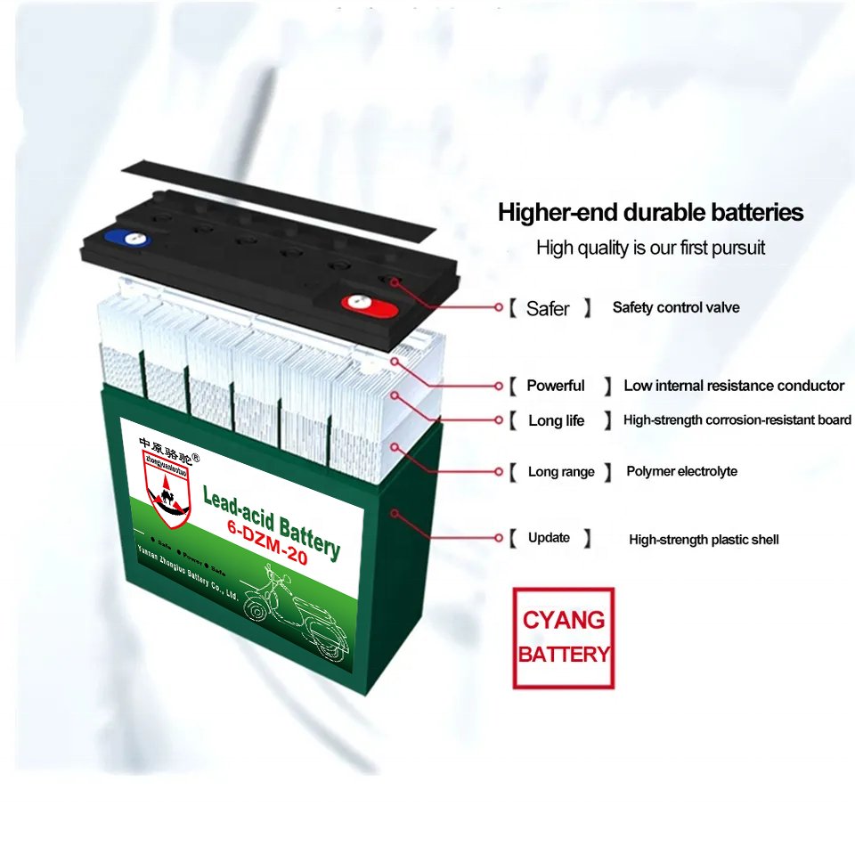 Electric Motorcycle 12V20Ah 48V 60V 72V Batteries Pack 20Ah 30Ah 40Ah 45Ah 50Ah 60Ah Lead Acid Battery