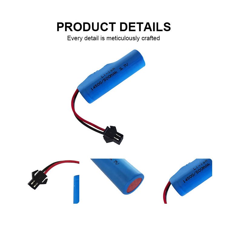 Best Quality Promotional Lithium Ion Battery ICR14500 3.7v 500mah 700mAh 800mAh Li-ion Battery Pack 3.7V 18650 18500 14250
