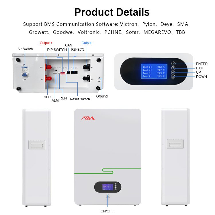 poland EU sells Solar 48V lifepo4 battery pack compatible inverter 5kw lithium ion battery for home