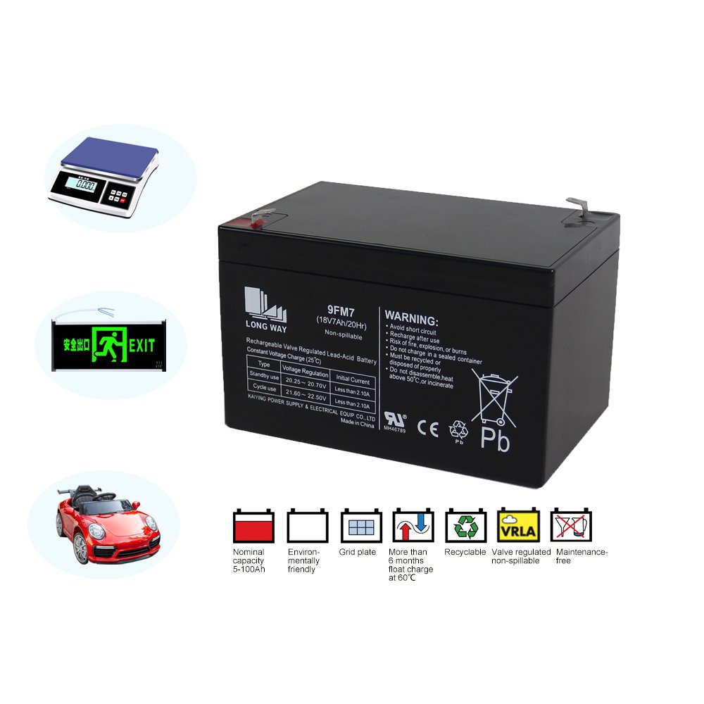 LONG WAY Originally design 18V7Ah sealed battery agm lead acid battery scooter electric toy car battery