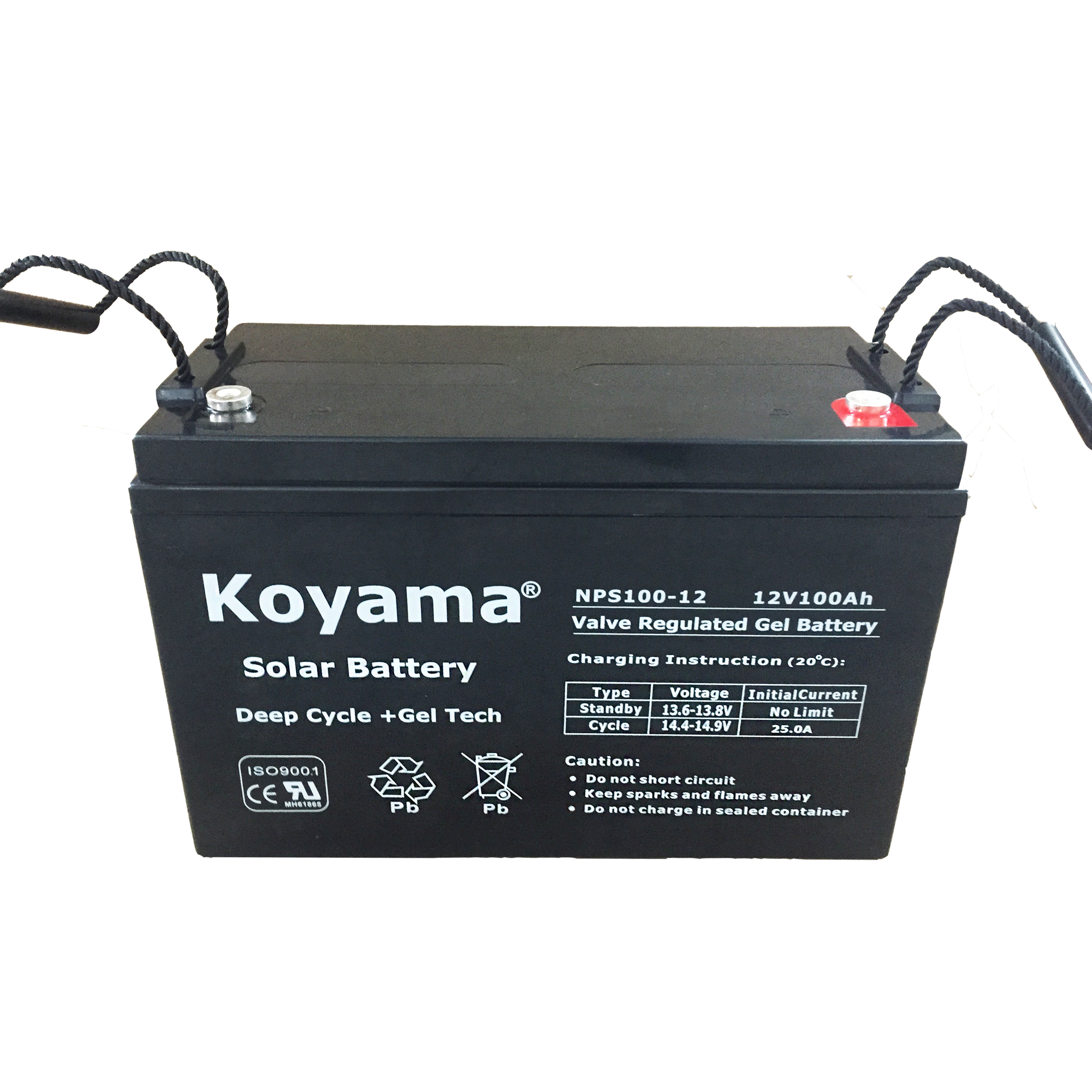 KOYAMA Deep Cycle Solar Gel battery 12V 100Ah Rechargeable Lead Acid Battery For Solar storage energy System photovoltaic power