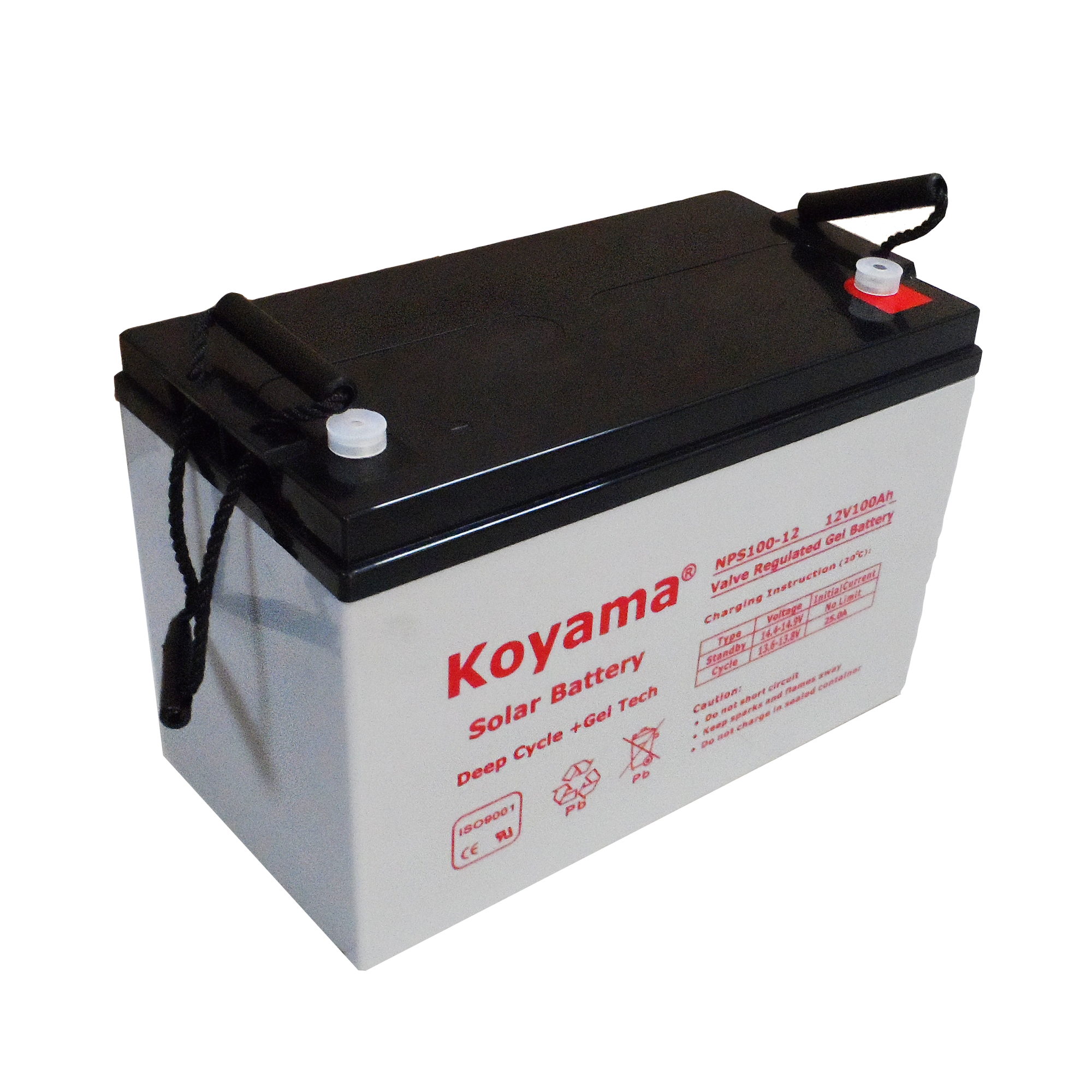 KOYAMA Deep Cycle Solar Gel battery 12V 100Ah Rechargeable Lead Acid Battery For Solar storage energy System photovoltaic power