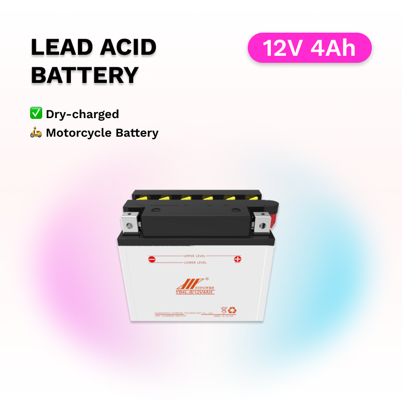 12V 4Ah lead acid battery OEM motorcycle dry-charged battery SUPOWER YB4L-B