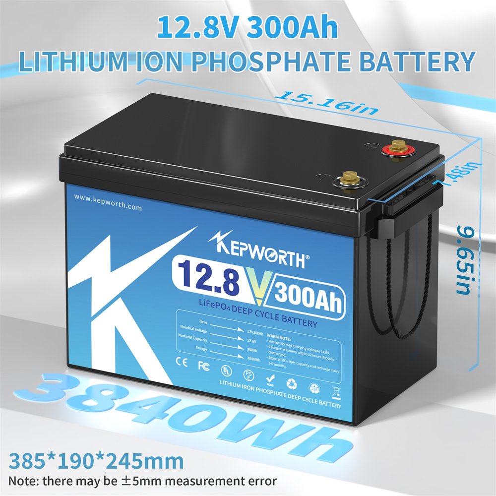 Kepworth 12v 100Ah 120Ah 180Ah 200ah 300ah Solar Lithium ion Phosphate Battery LiFePO4 Battery Pack Stock In Canada/UK