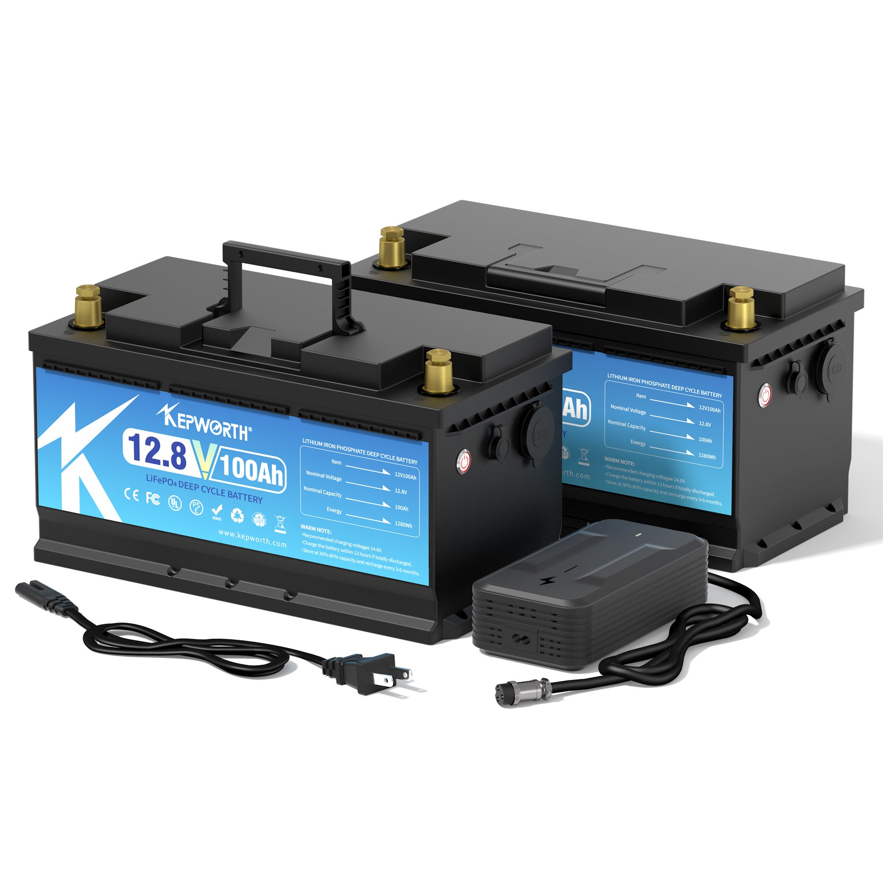 Kepworth 12v 100Ah 120Ah 180Ah 200ah 300ah Solar Lithium ion Phosphate Battery LiFePO4 Battery Pack Stock In Canada/UK