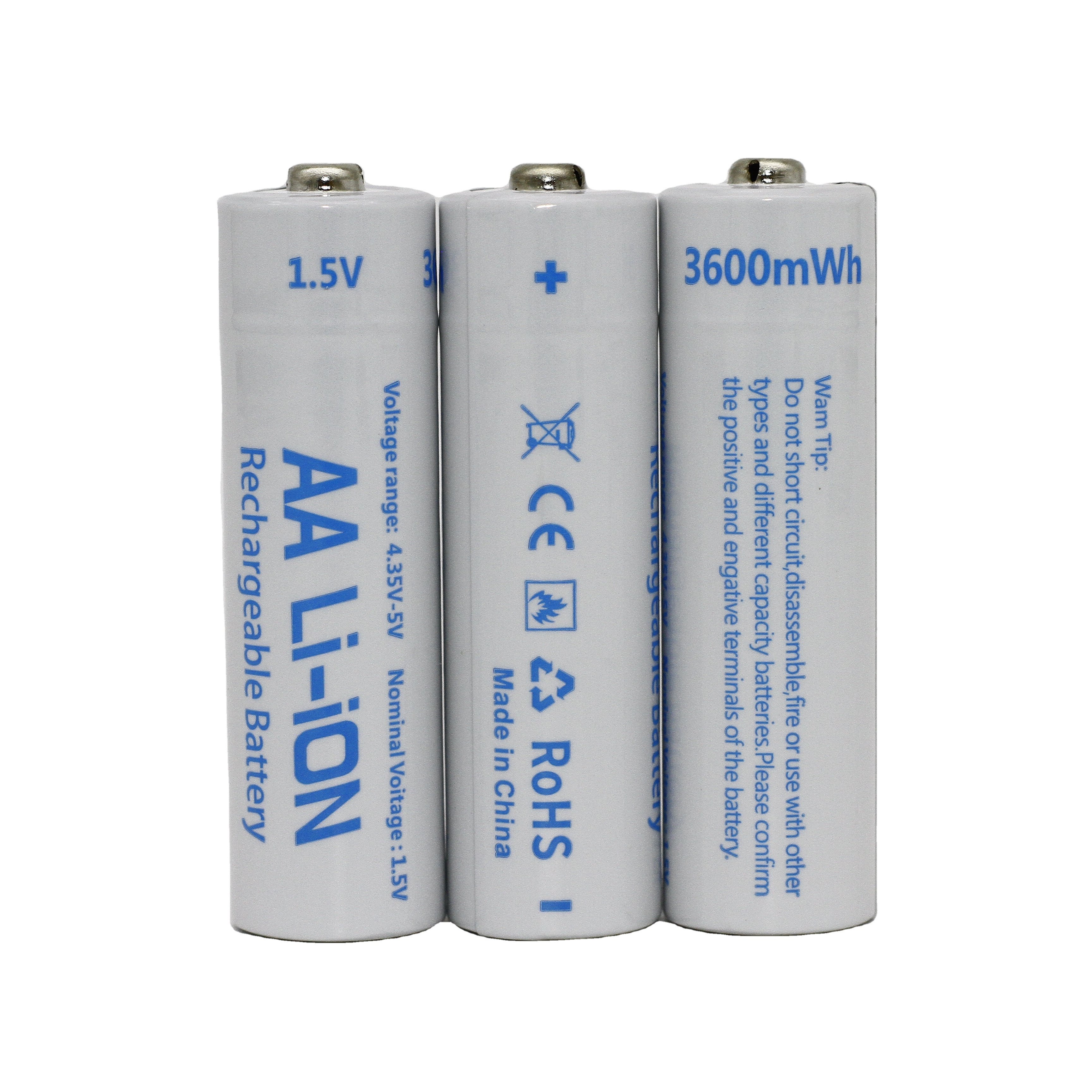 2024 New Sales Support Type-c USB Lithium Battery 3600mwh 1.5v AA Lithium Battery