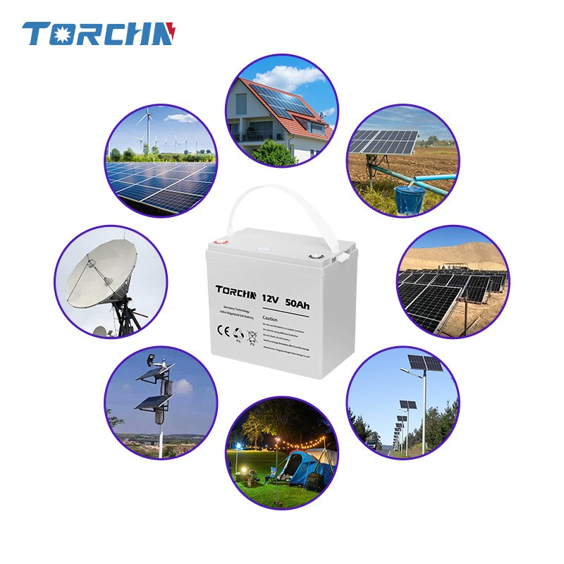 TORCHN Solar Deep Cycle Gel Battery 12v 48v 32ah 50ah 60ah 80ah 100ah Lead Acid Batteries Energy Storage Battery