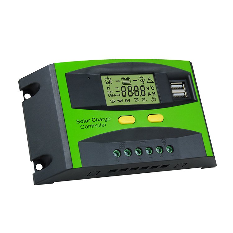 Auto PWM Solar Panel Charge Controller New Design Panel Battery Power 20AMP 30A 2 USB LCD Intelligent 12V 24V Lead Acid Battery