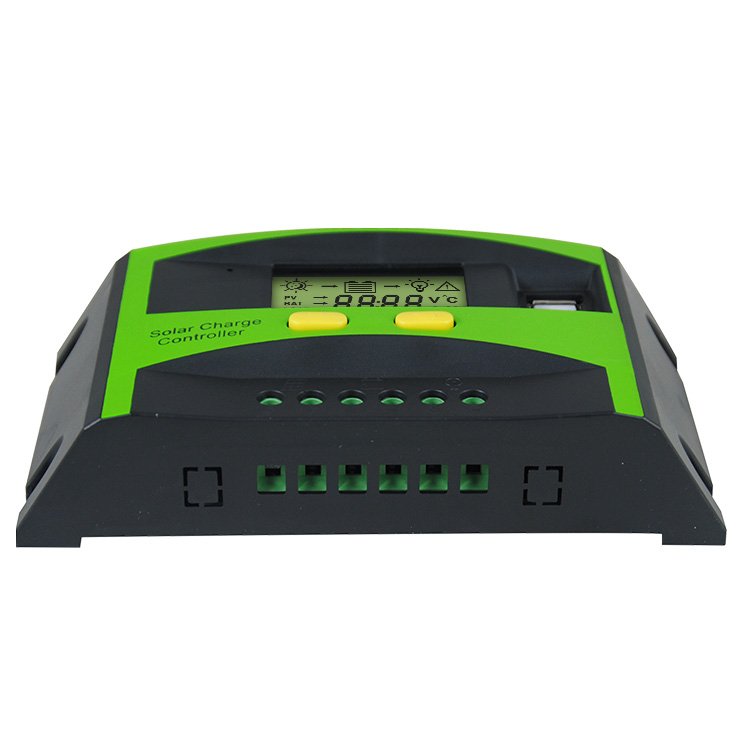Auto PWM Solar Panel Charge Controller New Design Panel Battery Power 20AMP 30A 2 USB LCD Intelligent 12V 24V Lead Acid Battery