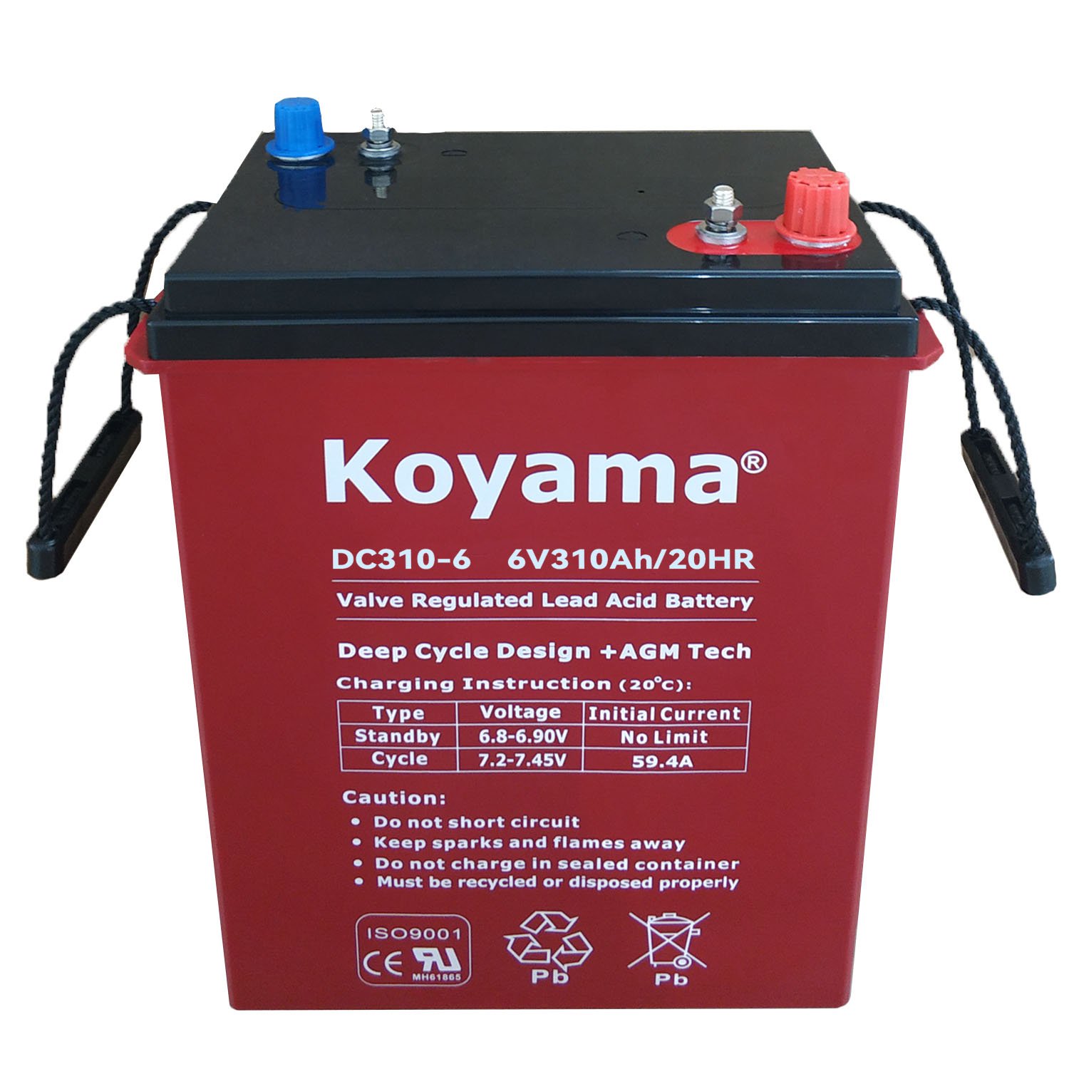 Sealed Maintenance free lead acid battery Motive power J305 (6V 310Ah) VRLA Deep Cycle AGM Battery for floor machine wheelchair