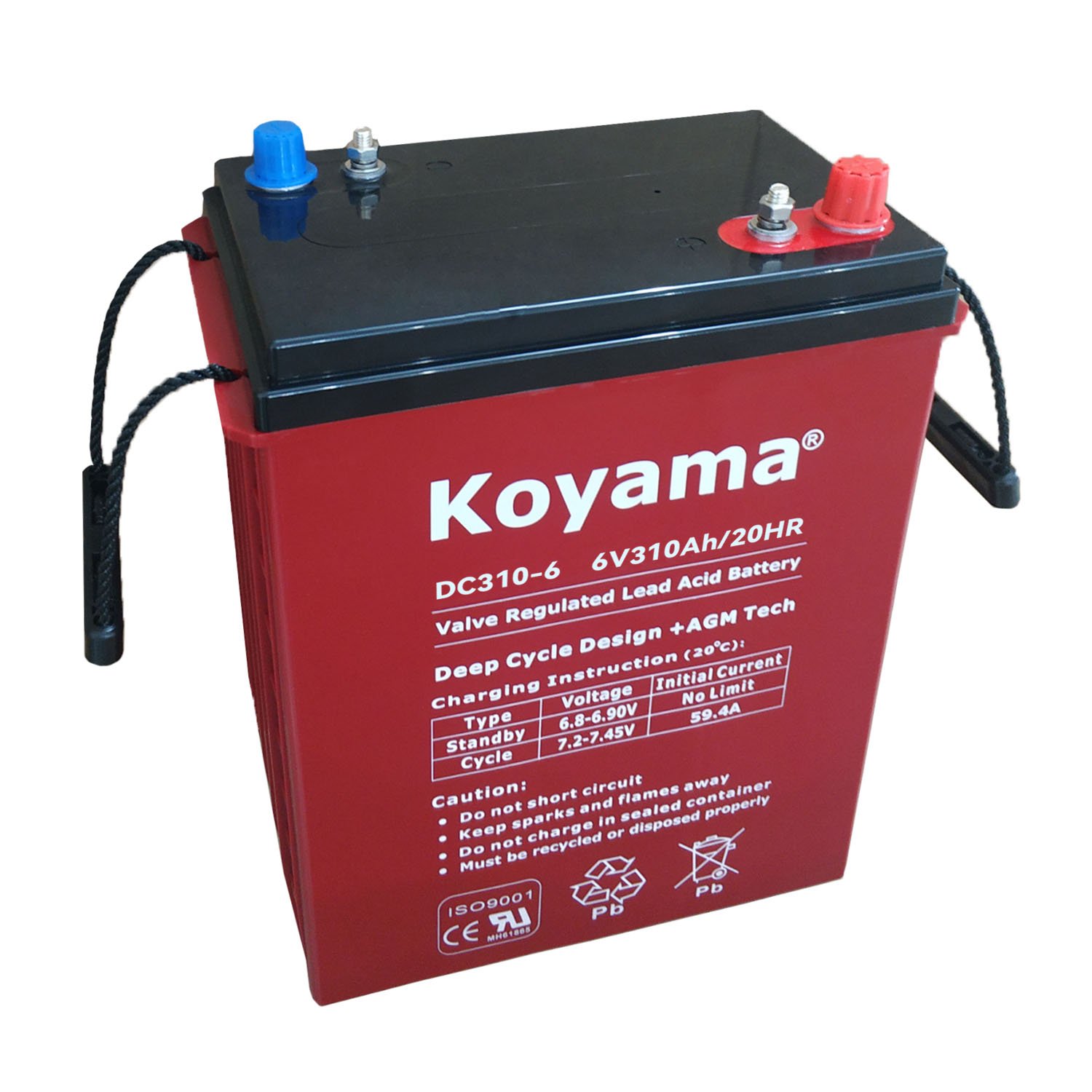 Sealed Maintenance free lead acid battery Motive power J305 (6V 310Ah) VRLA Deep Cycle AGM Battery for floor machine wheelchair