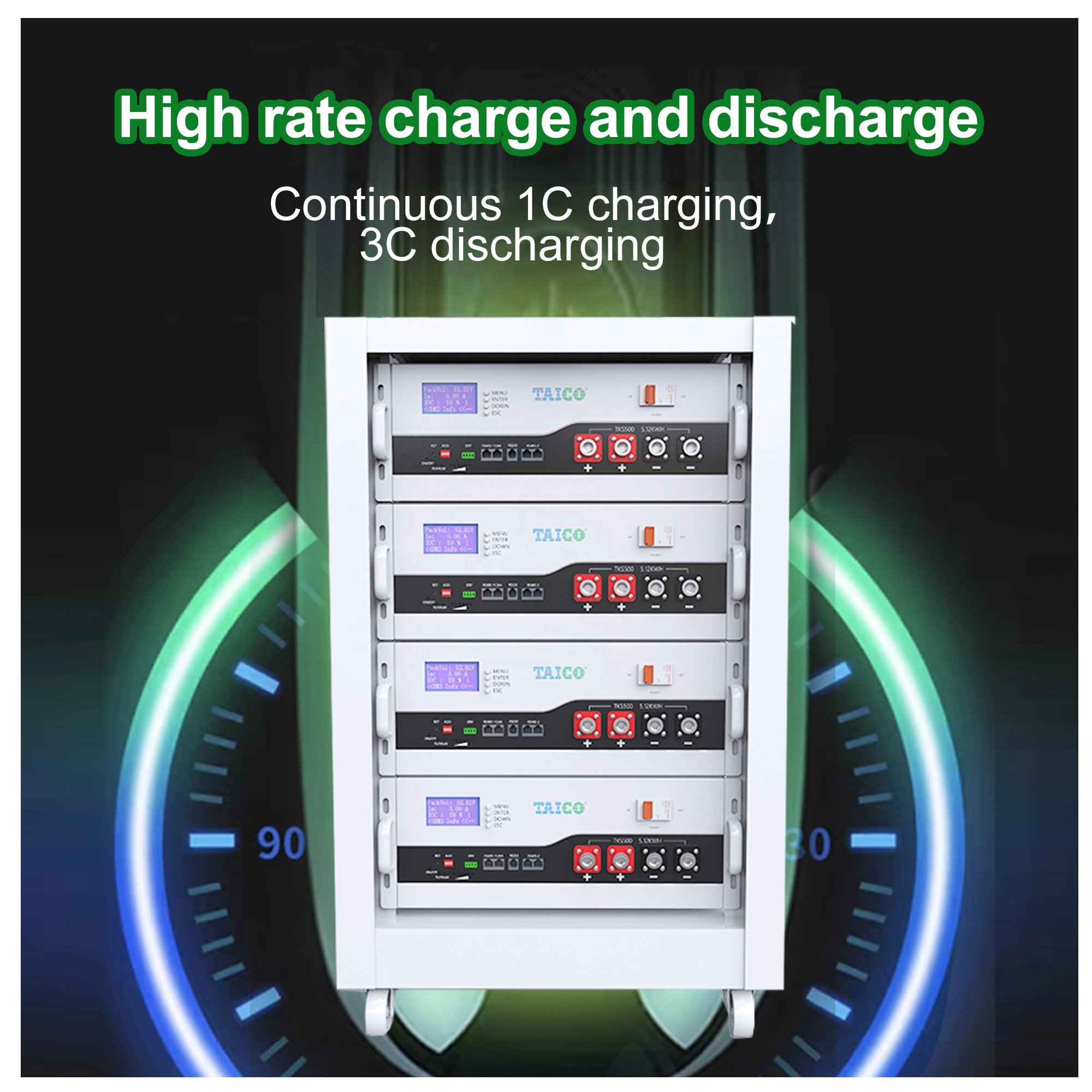 48v 100ah wall mounted 5kw lIfepo4 battery ion home solar energy storage battery