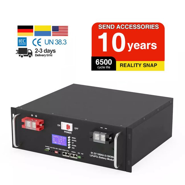 24V 48V 50Ah 100ah 200Ah 300Ah LiFePO4 Lithium Ion Iron Phosphate Battery Rack Mounted 10kwh Solar Energy Storage Battery