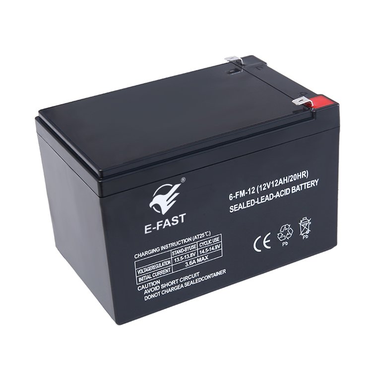 E-FAST Hot sealed lead acid batteries 12v 12ah solar panels for home use