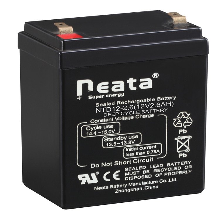 Neata Small rechargeable solar 12v 2.6ah car batteries lead acid battery