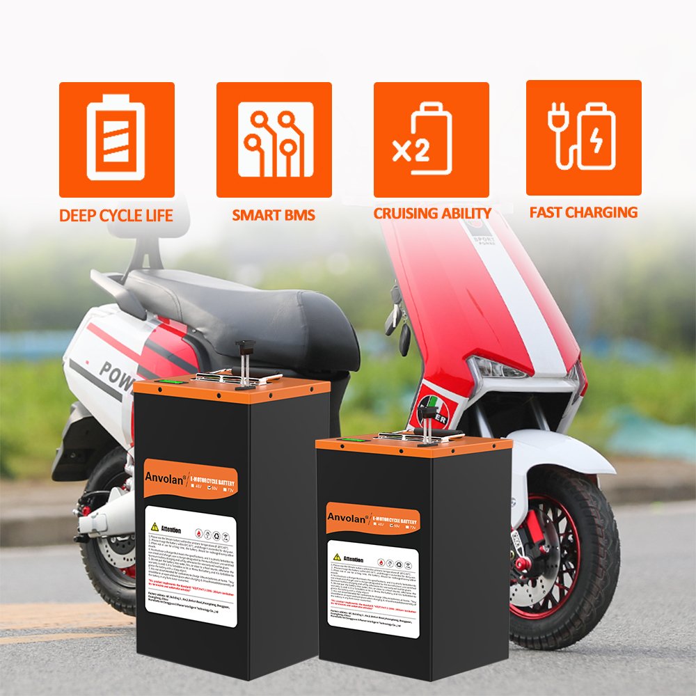 48V 60V 72V 70Ah 90Ah 100Ah 120Ah lithium ion battery pack for 3000W Electric Moped Bike electric motorcycle 48v 70Ah battery