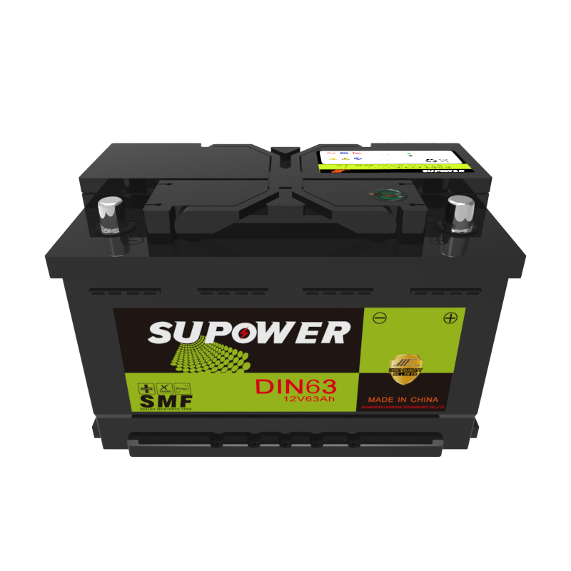 12V 63Ah lead acid battery OEM car maintenance-free battery SUPOWER DIN63 56613
