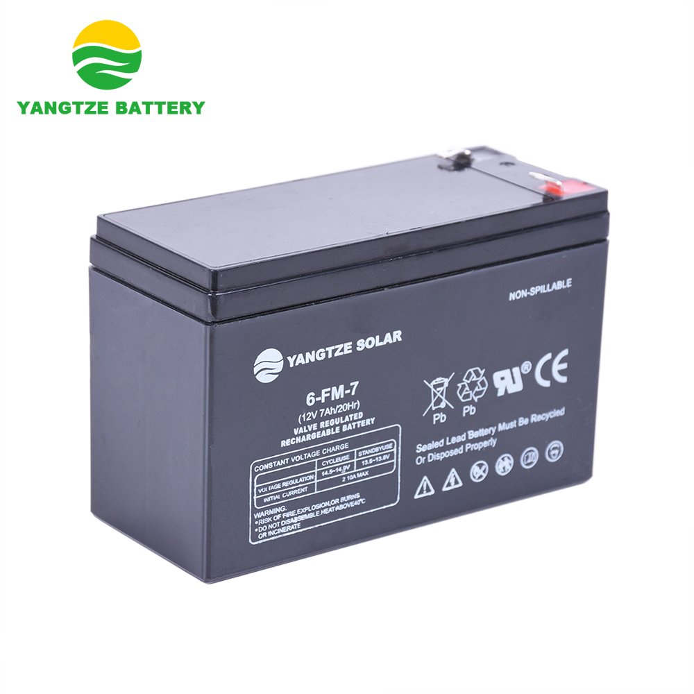 Long Life Free Maintenance Lead Acid 12 v 7 ah battery