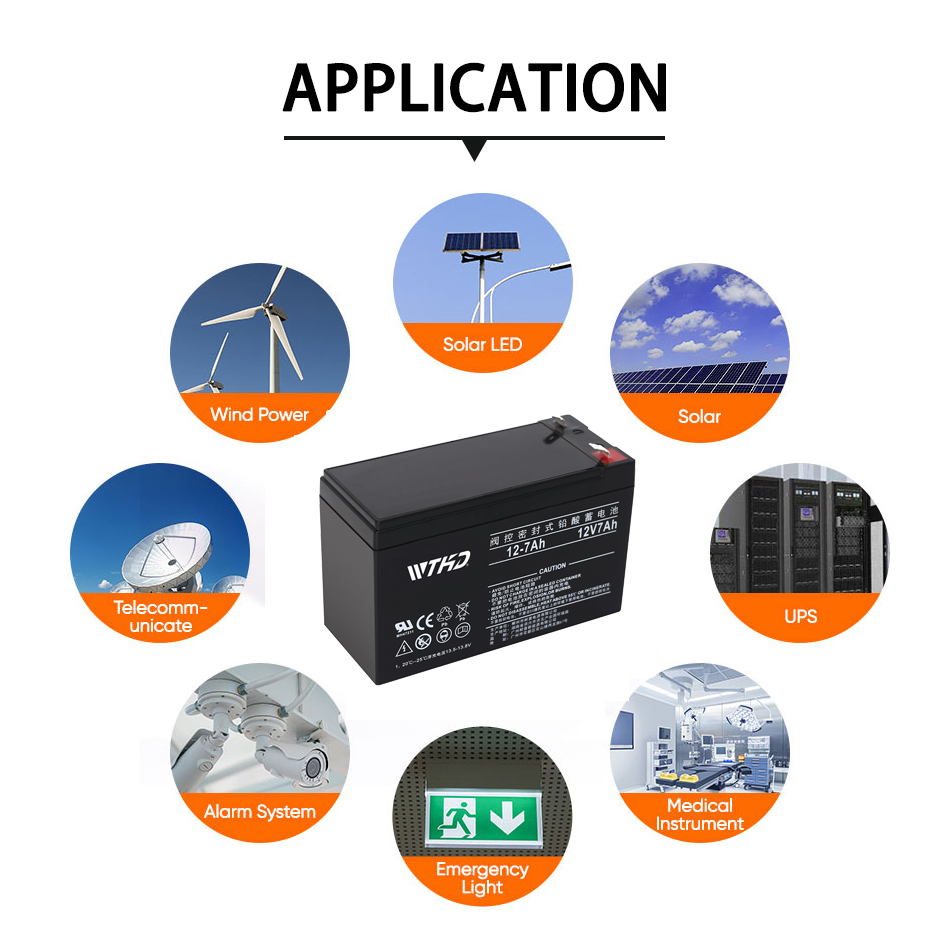 Deep Cycle 12V7AH Rechargeable Dry Charged Sealed AGM GEL Lead Acid Batteries For High Frequency UPS
