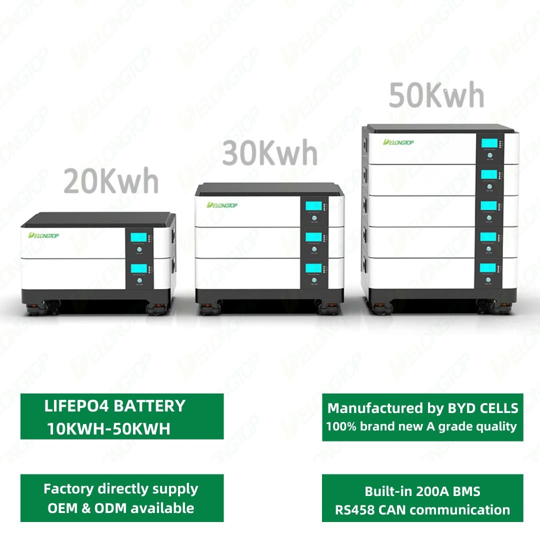 10kwh home solar power storage system lithium ion battery 51.2v 48V 200ah lifepo4 battery pack with A grade BYD cells and BMS