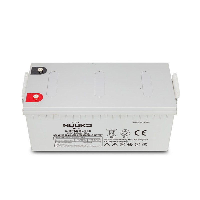 2023 NUUKO High Quality 12v 150ah 200ah 250ah GEL battery for solar panel battery system Deep Cycle Lead Acid Battery China 58KG