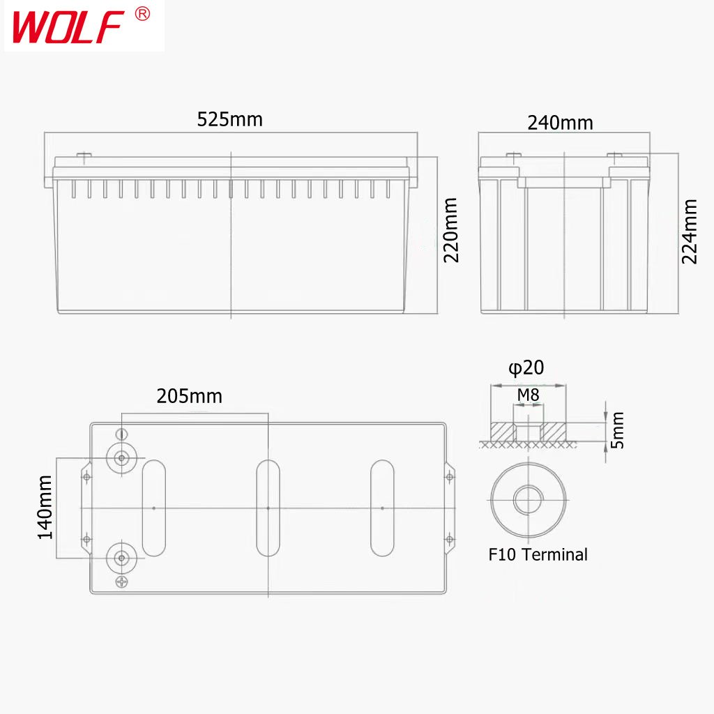 Lead Acid Batteries 12v 24v 48v 200ah Deep Cycle Agm Gel Solar Battery for Solar System