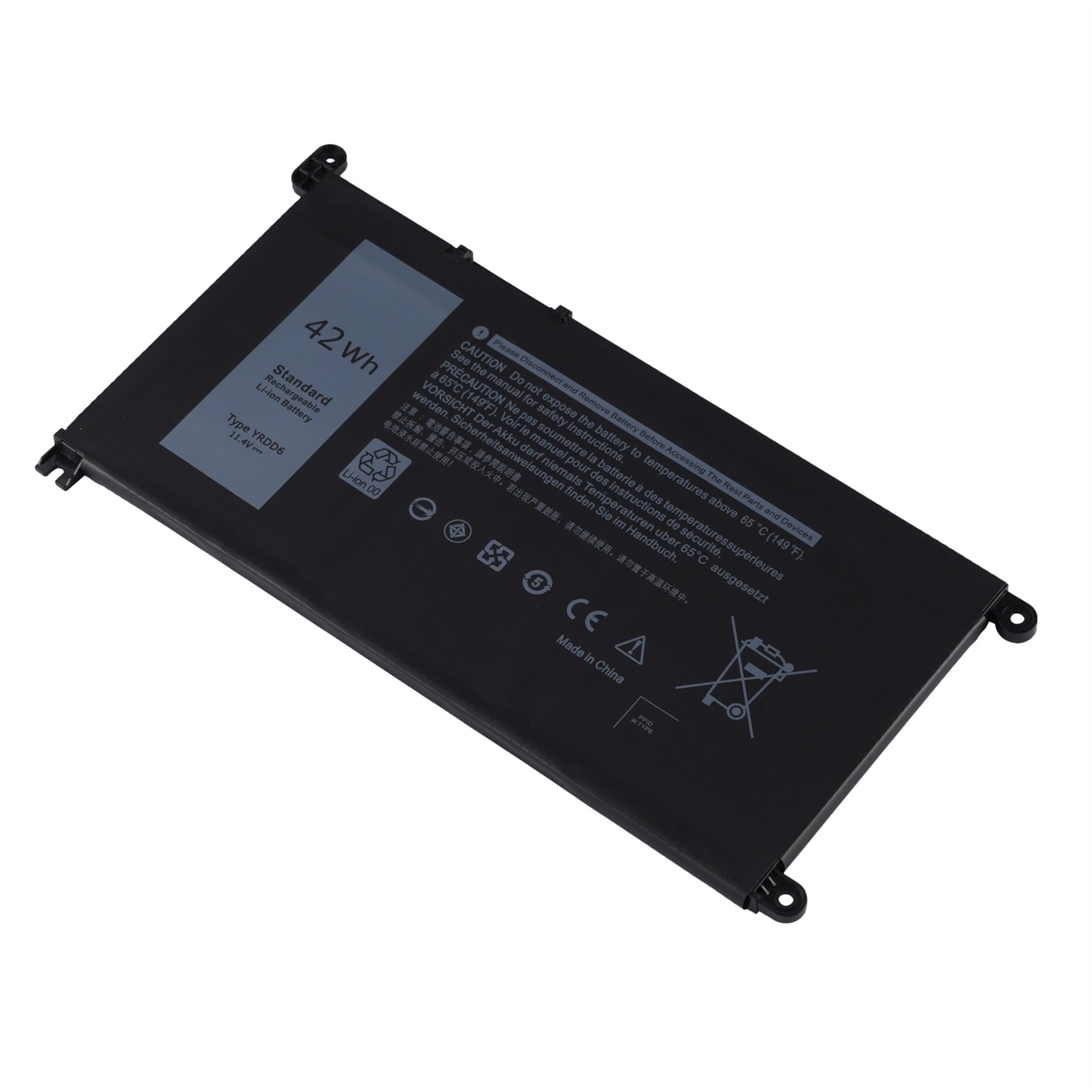 lithium ion batteries 11.4V 42Wh YRDD6 laptop battery For Del Inspiron 3310 3583 5481 5482 5485 5491 5591 7586 2-in-1 3493