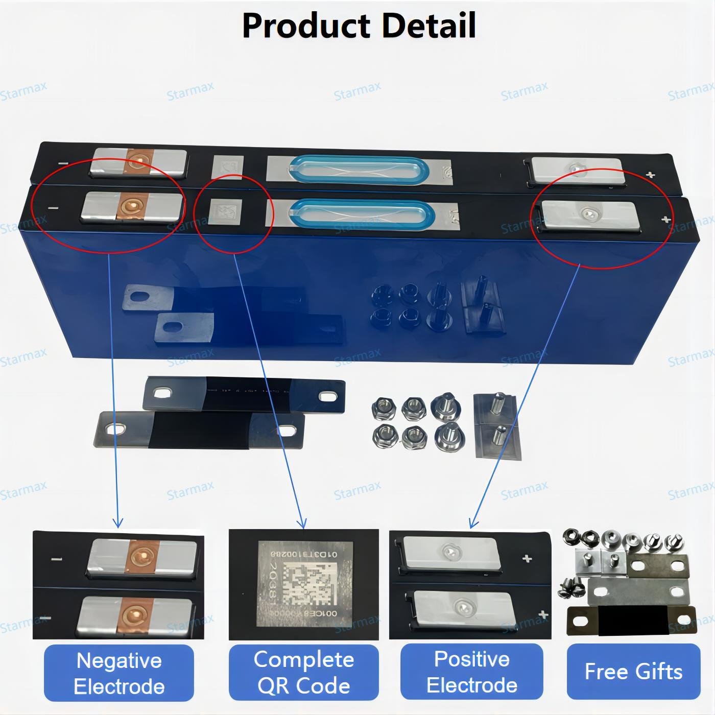 Starmax CATL 126ah 133ah 3.7V Ncm battery 355V Cells Prismatic rechargeable Lithium Ion Batteries For EV Battery