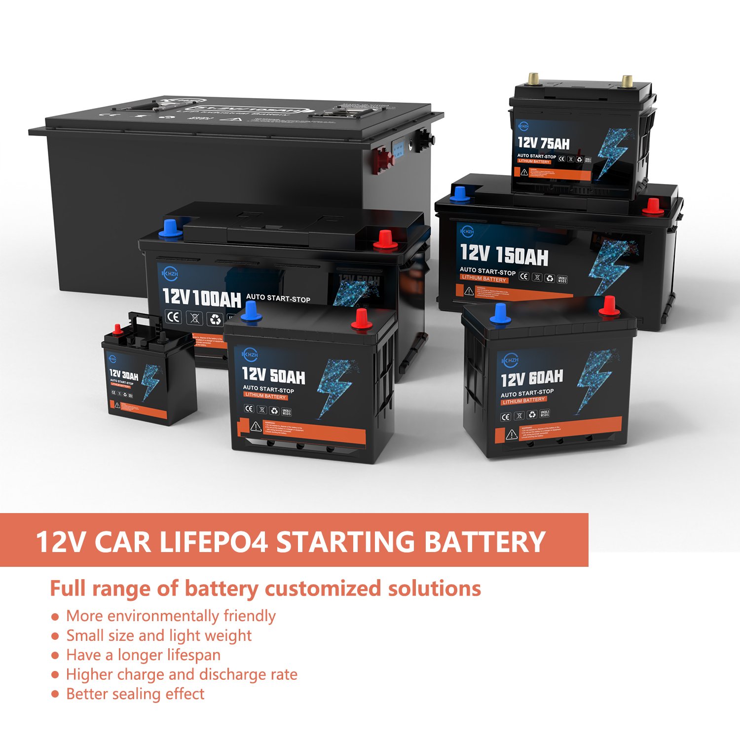 Hot Sales 12V 105AH lithium ion Batteries LiFePO4 Battery With BMS