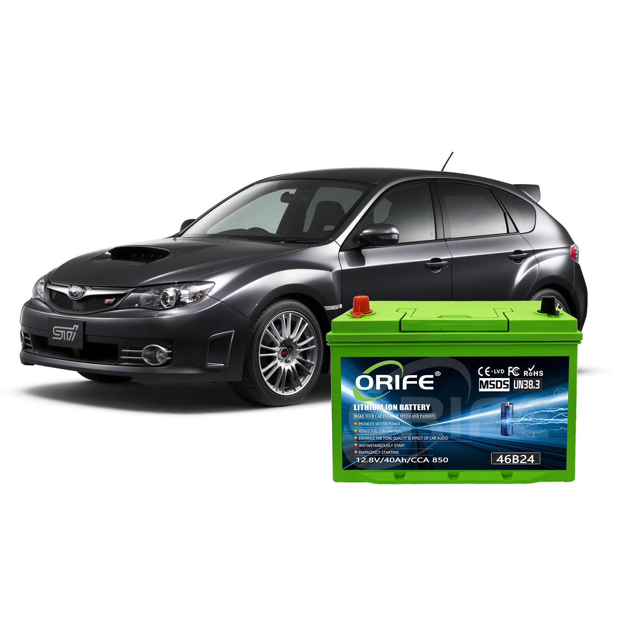 Orife factory directly sale 12.8V 20AH 46B24 3.2v Cell lithium batteries for car audio