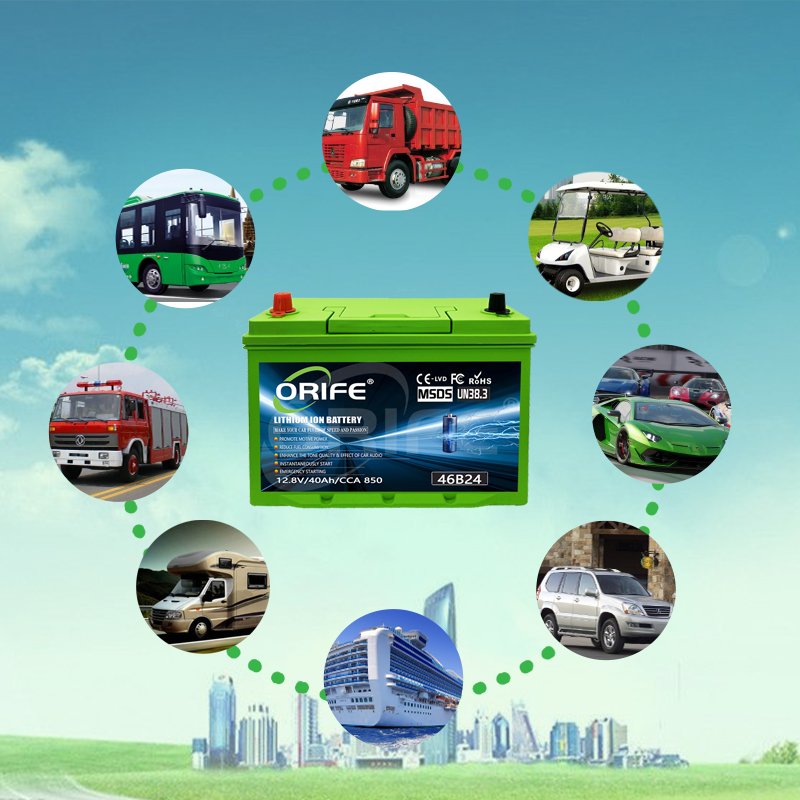Orife factory directly sale 12.8V 20AH 46B24 3.2v Cell lithium batteries for car audio