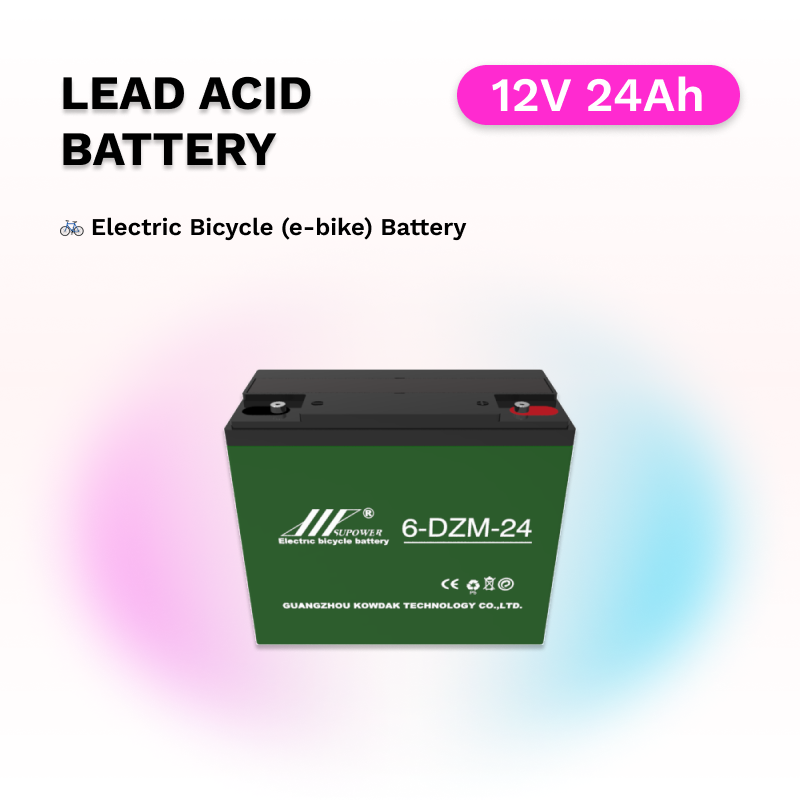12V 24Ah lead acid battery OEM electric bicycle e-bike battery SUPOWER 6-DZM-24