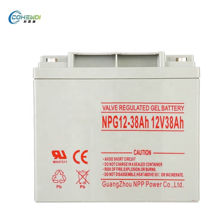 Manufacturer supply Deep Cycle Solar Storage 12V38AH battery 12 Volt Rechargeable 12v 38ah lead acid battery for UPS