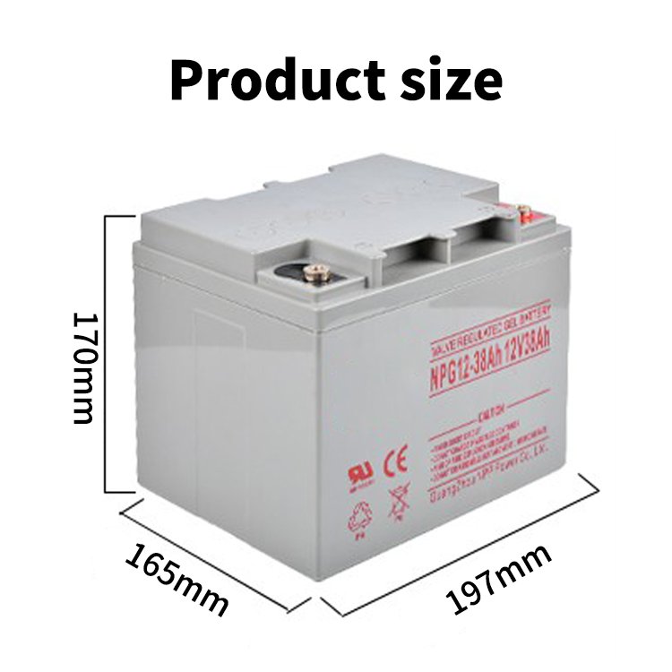 Manufacturer supply Deep Cycle Solar Storage 12V38AH battery 12 Volt Rechargeable 12v 38ah lead acid battery for UPS