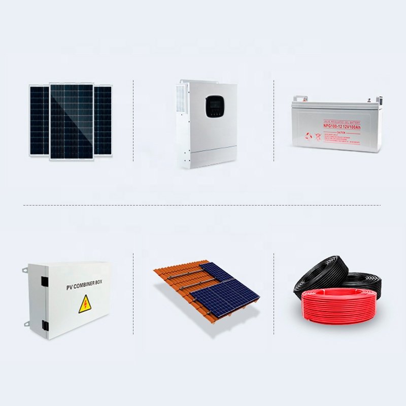 Hybrid Home Solar Energy System 110v 220v Inverter 1kw to 30kw Capacity Mono Solar Panel for Home Use