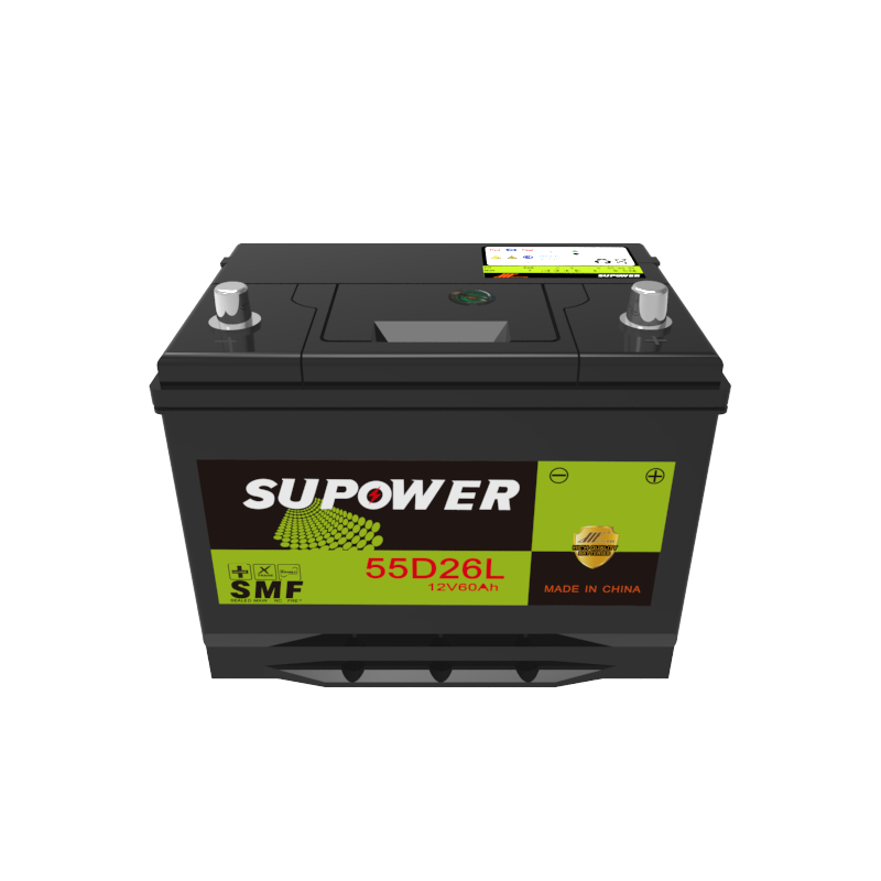 Automotive Starting Battery 60 AH Lead Acid Battery 55D26L 12V60Ah