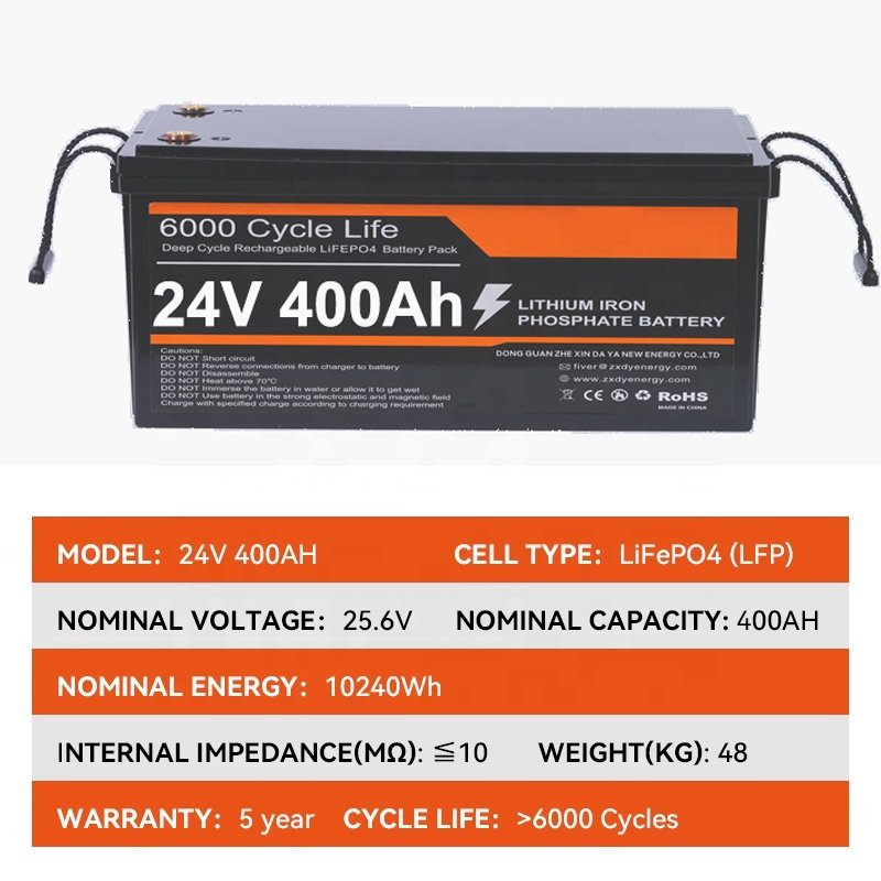 24V 400Ah Smart Solar Battery Lithium Ion 12v 24v 100Ah 200ah 300ah 400ah Rechargeable Lithium Ion Battery Deep Cycle 24v 200 Ah