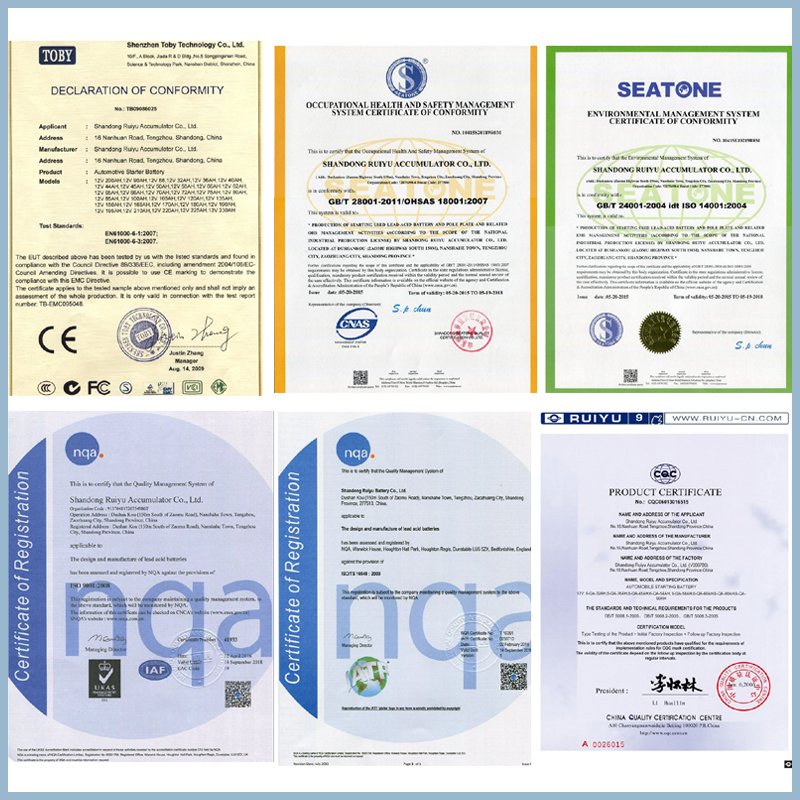 12V 60A lead acid maintenance free battery