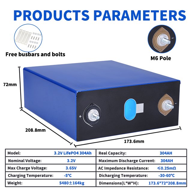 Huaxu LiFePo4 battery cell 4 pieces/Pack lifepo4 3.2v 105ah 200ah 230ah 280ah 300ah 310ah lithium ion