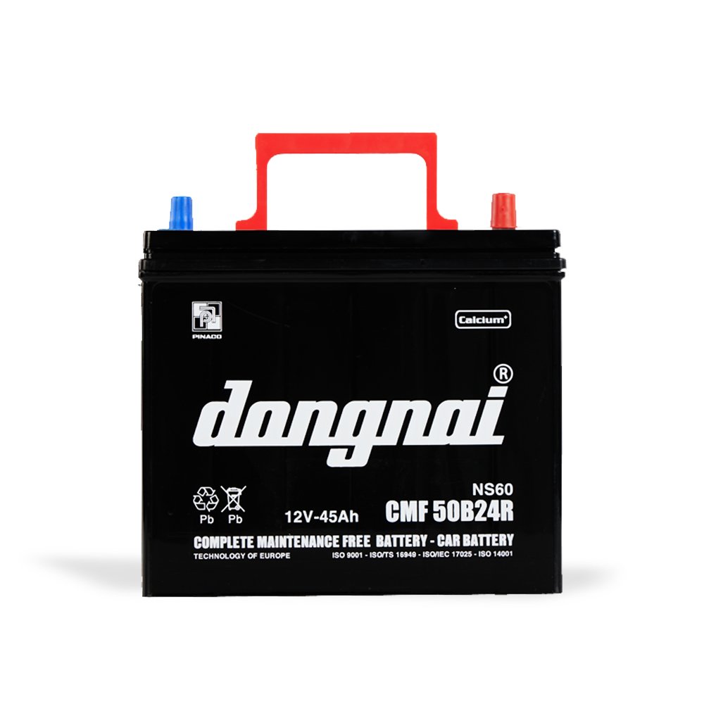 CMF 50B24R High Quality 12V-45Ah Lead Acid Automotive Car Battery Sealed Type Dongnai Maintenance Free Made in Vietnam